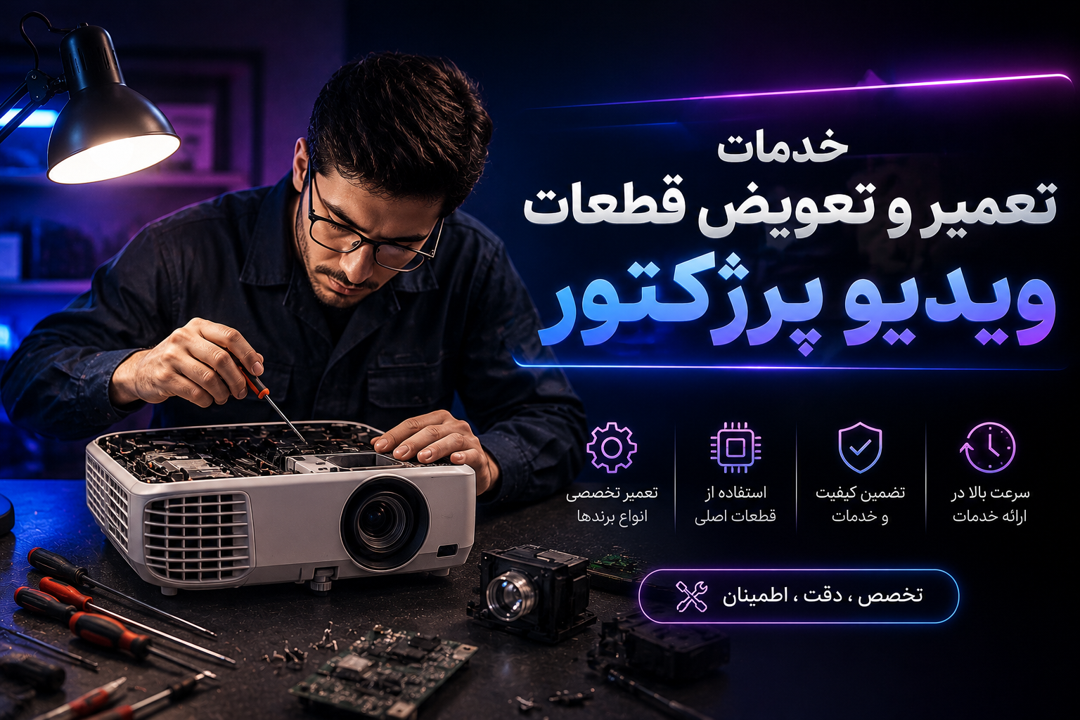 خدمات تعمیر ویدیو پرژکتور 